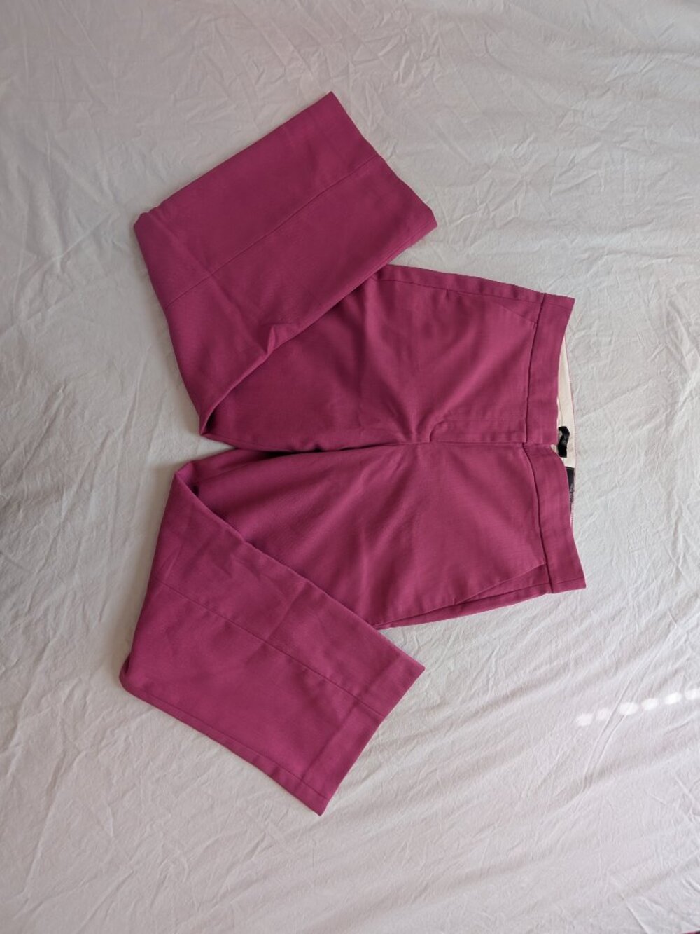 EUC J. Crew Pink Willa Cropped Flare Wool Trousers in Size 12 - Picture 7 of 15
